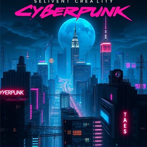 Poster for 'Cyberpunk Chronicles' - A futuristic sci-fi compilation.