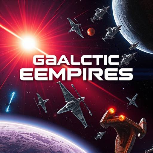 Poster for 'Galactic Empires' - An upcoming space opera compilation.