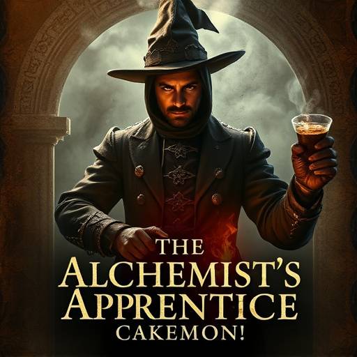 Poster for 'The Alchemist's Apprentice' - A historical fantasy compilation.